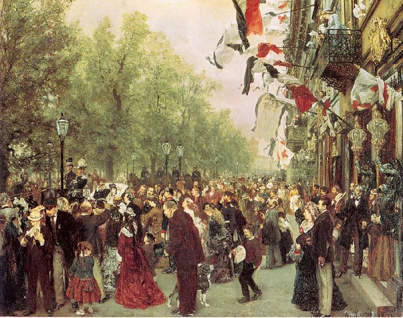 Adolph von Menzel William I Departs for the Front, July 31, 1870 Sweden oil painting art